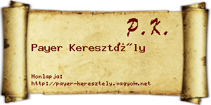 Payer Keresztély névjegykártya